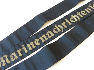 Kriegsmarine Mützenband "Marinenachrichtenschule" 147cm
