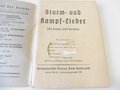 Liederbuch "Sturm- und Kampflieder für Front und Heimat" Kleinformatig, 1941, komplett. Eigentumsvermerk auf