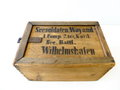 Kaiserliche Marine, Holzkasten für persönliche Gegenstände an Bord des Seesoldaten Wayand, 1.Comp, 2tes Kaiserl. See Battl. Wilhelmshaven.  20 x 23 x 35cm