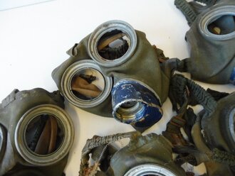 15 Stück Gasmasken Wehrmacht defekt