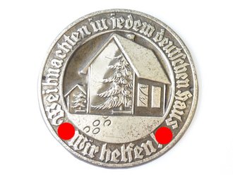 Winterhilfswerk Türplakette Dezember 1933, Metall 67mm