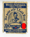 Winterhilfswerk 1934-1935 Gebirteführung Hessen Nassau Marke, Maße 4,2 x 5,5 cm
