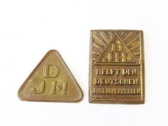 Deutsches Jugendherbergswerk, 2 Metallabzeichen ohne Nadeln