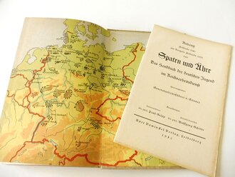 Spaten und Ähre - Das Handbuch der deutschen Jugend im Reichsarbeitsdienst, A5, datiert 1939, 288 Seiten, mit Anhang Frühjahr 1940