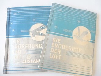 Sammelbilderalbum " Die Eroberung der Luft" Band 1 + 2, jeweils komplett - ohne Bastelbogen