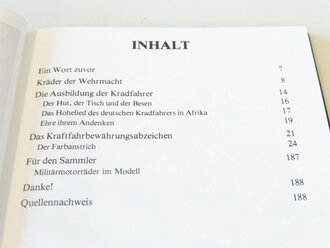 Kräder der Wehrmacht 1935 - 1945, Maße unter A4, 187 Seiten, gebraucht