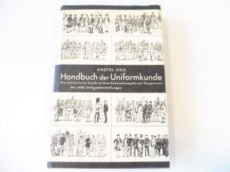 Handbuch der Uniformkunde, Maße unter A4, Einband löst sich, 438 Seiten, gebraucht