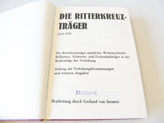 Die Ritterkreuzträger 1939-1945, 424 Seiten, A5, gebraucht