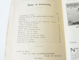 U.S. Army WWI , " Nice and its neighbourhood" 96 pages plus map, small size book