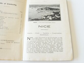 U.S. Army WWI , " Nice and its neighbourhood" 96 pages plus map, small size book