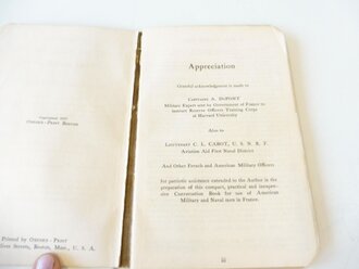 U.S. Army WWI , " Oxford English and French conversation book for Army and Navy men." 79 pages , printed 1917, small size book