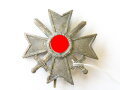 Kriegsverdienstkreuz 1.Klasse mit Schwertern 1939 , Zink versilbert, Hersteller 3 auf der Nadel für  Deumer Lüdenscheid. angegangenes Stück