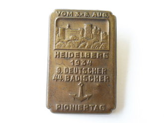 Blechabzeichen 44.Badischer Pioniertag Heidelberg 1934