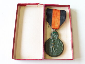 Belgien, Yser-Medaille am Band mit Etui