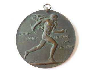 Deutsche Sportbehörde für Athletik, tragbare Siegermedaille datiert 1920, Durchmesser 90mm