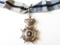 Belgien, Orden Leopold II. 2. Modell (mit französischer Medaillon-Umschrift – 1908-1951) Kommandeurskreuz am Halsband, sehr guter Zustand