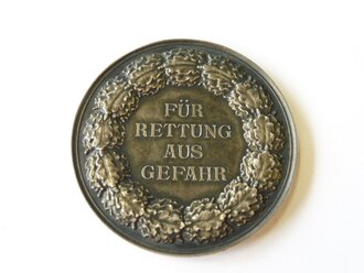 Republik Preußen, nicht tragbare Medaille " Für Rettung aus Gefahr"  Durchmesser 50mm