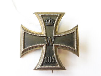 Eisernes Kreuz 1.Klasse 1914, Hersteller WS, Gegenhaken alt repariert