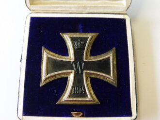 Eisernes Kreuz 1.Klasse 1914 markiert WS, im Etui mit Umkarton