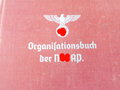 Organisationsbuch der NSDAP 6.Auflage 1940, Innen zum Teil leicht stockfleckig, sonst gut