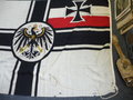 1. Weltkrieg, Reichskriegsflagge 140x240cm, Hersteller Fahnenrichter Köln . Altersspuren