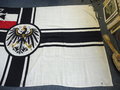 1. Weltkrieg, Reichskriegsflagge 140x240cm, Hersteller Fahnenrichter Köln . Altersspuren