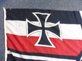 1. Weltkrieg, Reichskriegsflagge 140x240cm, Hersteller Fahnenrichter Köln . Altersspuren