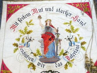 Hessen, große Fahne des Soldaten Verein Herrnsheim...