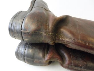 Paar Stiefel für Angehörige von Parteiverbänden, rotbraunes Leder, Sohlenlänge 30cm