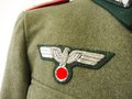 Heer, Feldbluse für einen Oberleutnant der Panzertruppe. Getragenes Eigentumstück in gutem Zustand