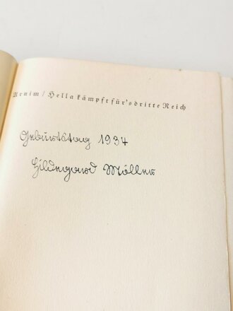 "Hella kämpft für´s dritte Reich" Brigitte von Arnim, Payne Verlag Leipzig, 147 Seiten, guter Zustand