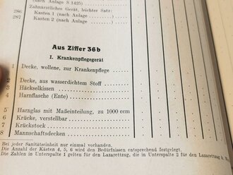 H.Dv. 208/2 " Übersicht der Feldsanitätsausrüstung vom 1.5.1940"  143 Seiten