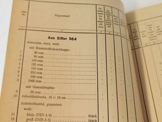 H.Dv. 208/2 " Übersicht der Feldsanitätsausrüstung vom 1.5.1940"  143 Seiten