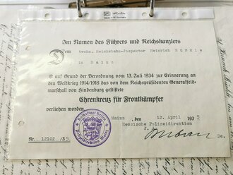 Deutsche Reichsbahn, Papiernachlass von Kaiserreich bis Bundesbahn. 1 Ordner voll