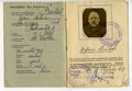 Personal Ausweis Memelgebiet, ausgestellt von der Polizei Verwaltung Memel 1927