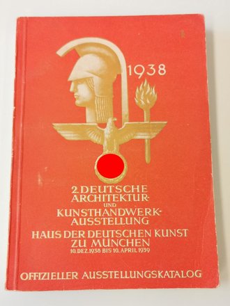 2. Deutsche Architektur- und Kunsthandwerkausstellung im Haus der deutschen Kunst München 1938, A5, gebraucht, offizieller Ausstellungskatalog