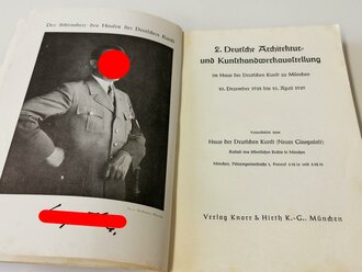 2. Deutsche Architektur- und Kunsthandwerkausstellung im Haus der deutschen Kunst München 1938, A5, gebraucht, offizieller Ausstellungskatalog