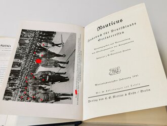 Nauticus 1941, Jahrbuch für Deutschlands Seeinteressen, datiert 1941, etwas über A5, gebraucht, 559 Seiten