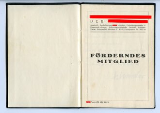 Fördernde Mitglieder der Schutzstaffeln der NSDAP, Mitgliedsbuch von 1933 in gutem Zustand