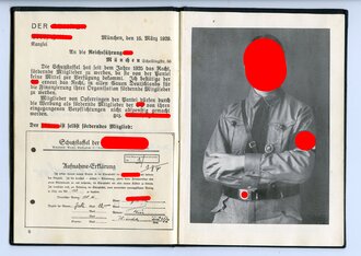 Fördernde Mitglieder der Schutzstaffeln der NSDAP, Mitgliedsbuch von 1933 in gutem Zustand