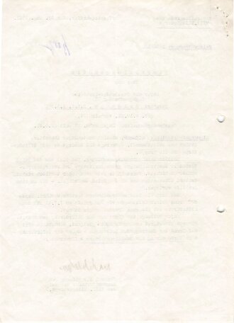 Eichenlaubträger General der Flieger Wolfram Freiherr von Richthofen, eigenhändige Unterschrift auf  Beurteilungsnotiz  über den Major und Geschwader Kommodore des JG27 Bernhard Woldenga von 1941