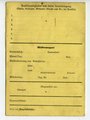 Gau Thüringen der NSDAP, Ausweis für Rückgeführte datiert 1939