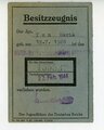 Besitzzeugnis zum BDM Leistungsabzeichen in Bronze datiert 1944, ausgestellt vom Bann Waldrode ( 907)