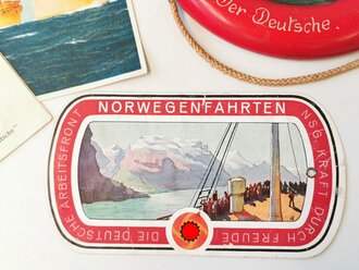 NSG " Kraft durch Freude" 141. Reise mit Dampfer " Der Deutsche" 1939, kleines Konvolut eines Reisenden