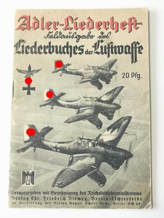 Adler-Liederheft, Liederbuch der Luftwaffe, A6, 31 Seiten