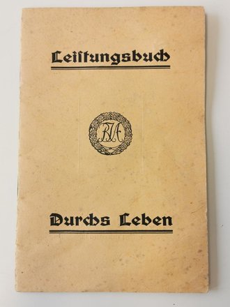 Leistungsbuch Reichsjugendabzeichen männliche Jugend mit Nadel, A5, datiert 1928, 16 Seiten