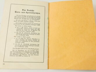 Leistungsbuch Reichsjugendabzeichen männliche Jugend mit Nadel, A5, datiert 1928, 16 Seiten