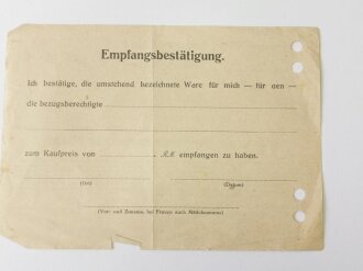 Bezugsschein für Straßenschuhwerk Kirchheimbolanden, "Ein paar Straßenschuhe für Frauen" datiert 1945