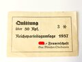 Quittung über 30 Rpf., Reichsparteitagumlage 1937 NS Frauenschaft