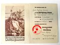 Reichsmütterdienst im Deutschen Frauenwerk, Bescheinigung über die Teilnahme am Mütterschulungs-Lehrgang 1937